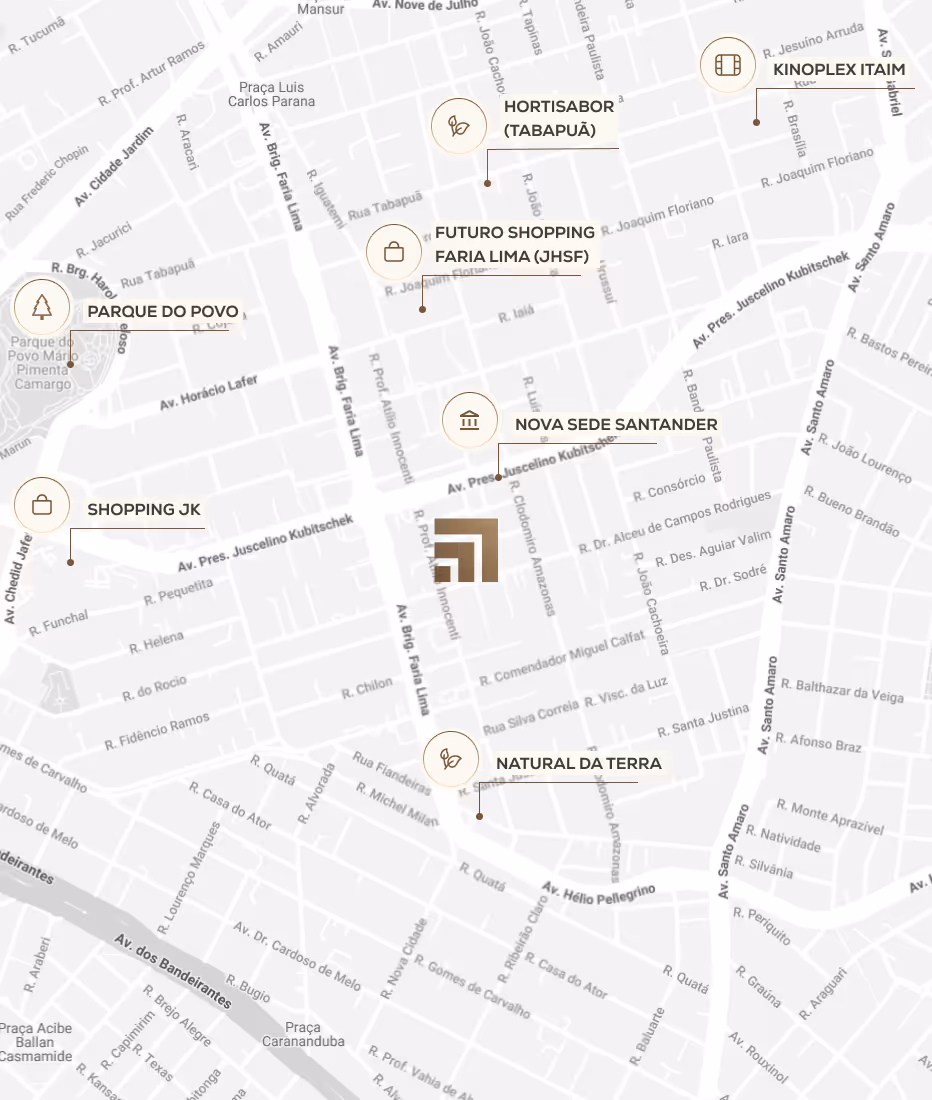 Mapa da região
