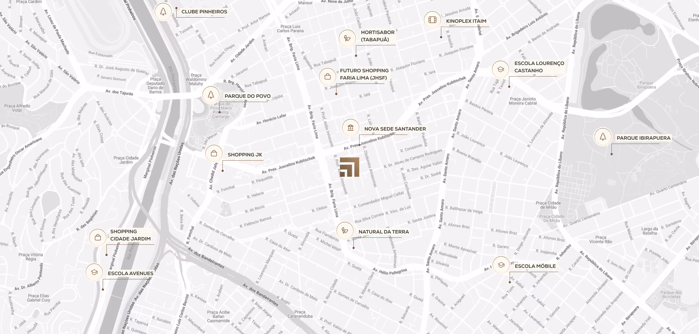 Mapa da região